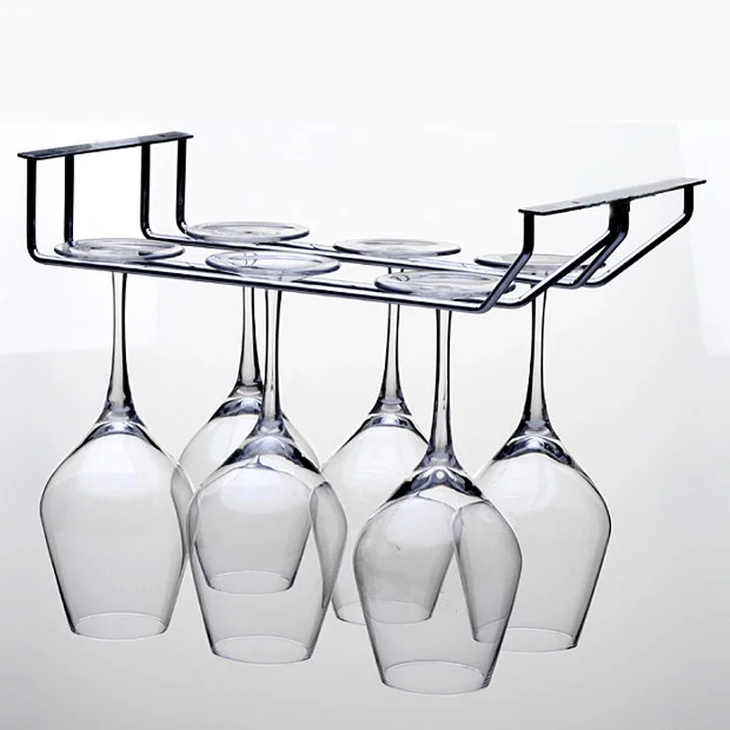 Iron Wall Mount Wine Glass Hanging Holder Storage Organizer Rack