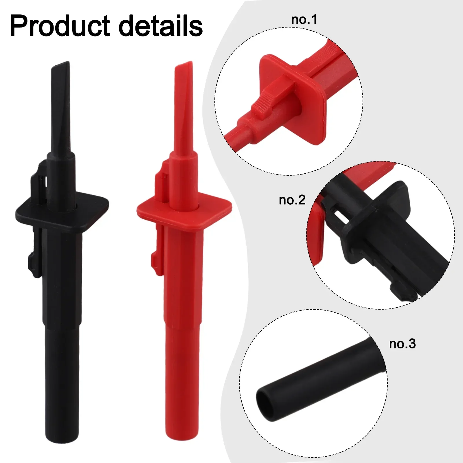 Banana Socket Multimeter Probes Quick Test Silicone Spring Damage Test Measurement Hook Clamp Multimeter Probes