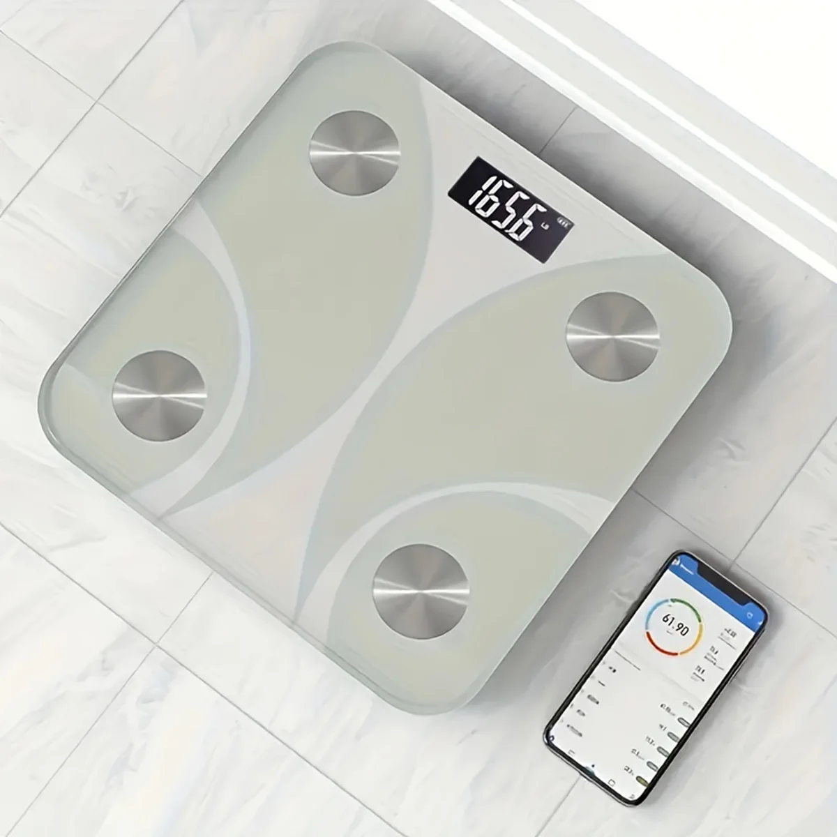 1pc Intelligent electronic scale, measuring weight and body fat, small household weighing scale body fat scale,