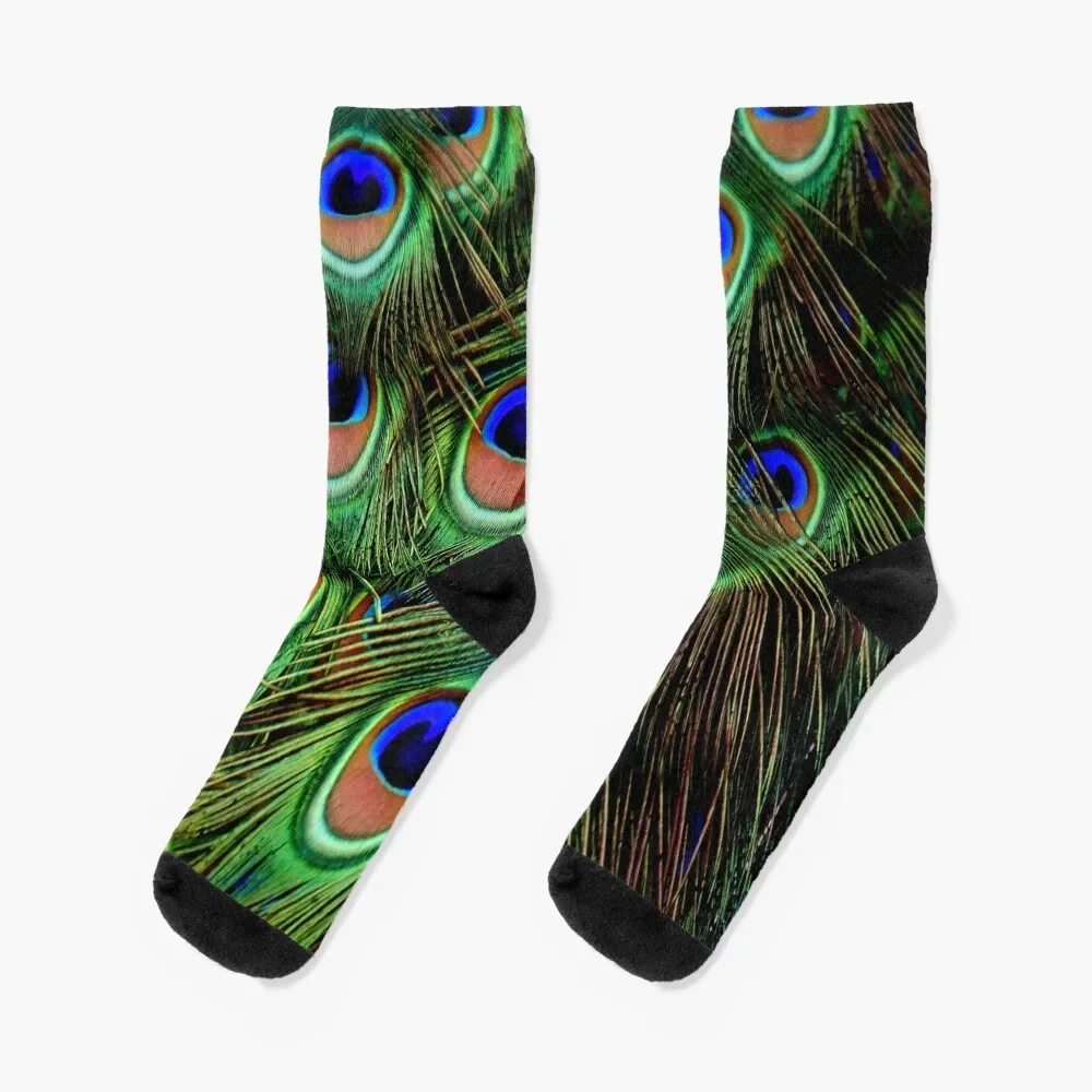 

Peacock Feathers Desing Socks floral floor Novelties Boy Child Socks Women's