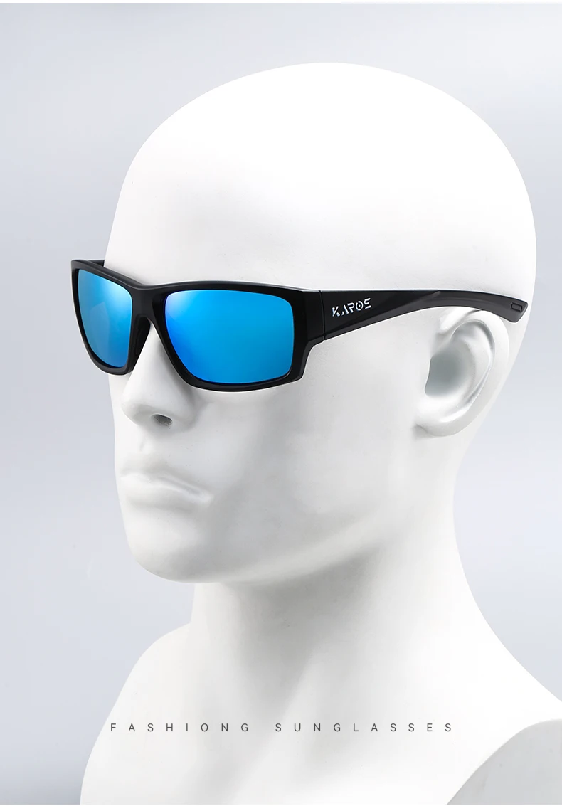 KAROS Polarisierte Farbtöne mit UV400-Schutz, modischer Vorwärts-Look für Damen und Herren, geeignet zum Angeln, Fahren, Laufen, Radfahren – Detail 3