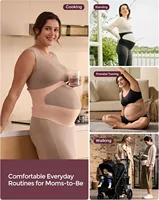 Ceinture de soutien pour le ventre de maternité, sangle d'épaule réglable et respirante pour femmes enceintes, prénatale et post-partum 4