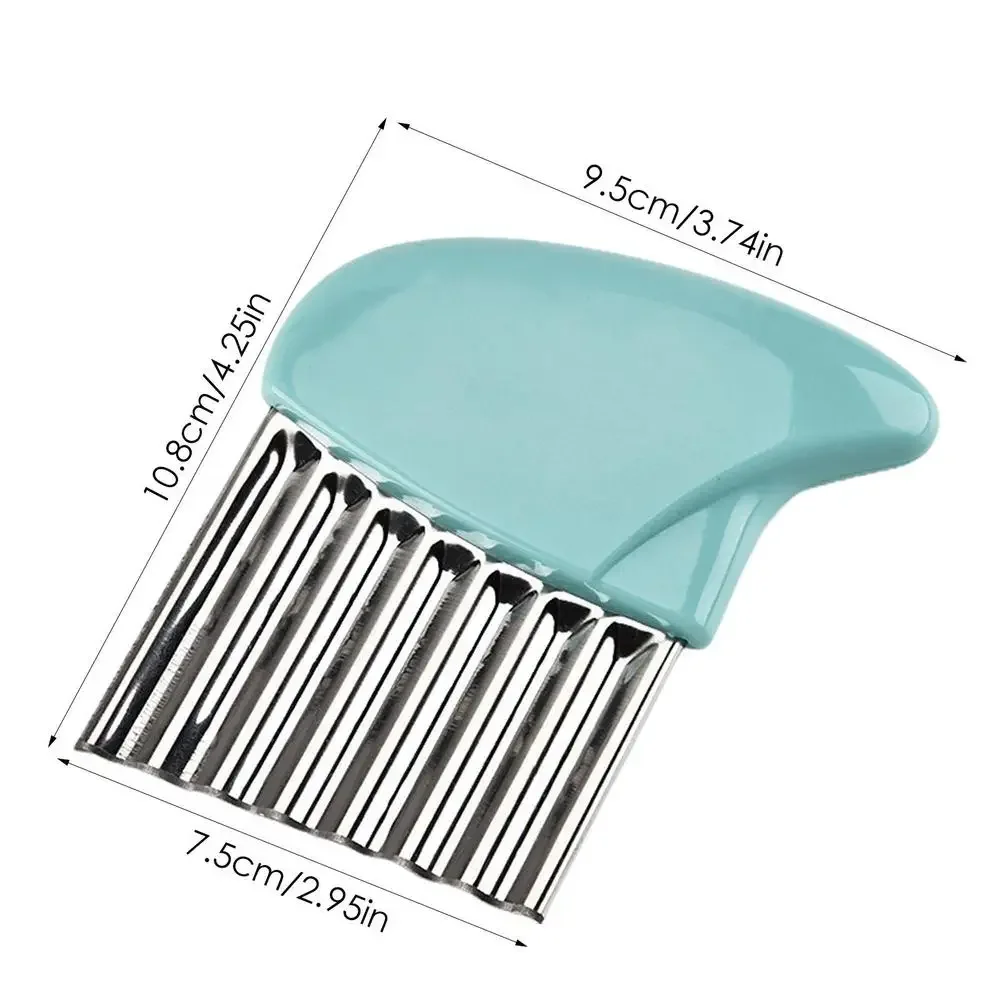Potato Cutter Chip Stainless Steel Wavy Knife French Fry Maker French Fries Chopper kitchen Knife Chopper Fry Maker Tools