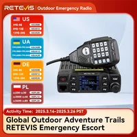 Retevis RT95 Mobile Ham Radio Two-way Car Radio with LCD Screen VHF UHF Dual Band Mobile Radio Station Transceiver Base Station 1