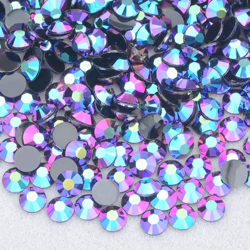 Vibrant Jelly Pink AB Flatback Rhinestones for DIY Nail Art and Crafts