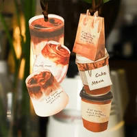 Journal GO 30sheets Cute Bread Coffee Notepad Bread Toast Material Paper Special-shaped Sticky Note Paper Notes Memo Pads 1
