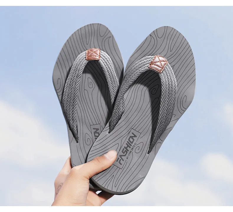 Weichen Hause Hausschuhe Sommer Innen Skid Proof Badezimmer Hausschuhe Sandalen Hotel Einfarbig Männer Flip-Flops Flache Schuhe Größe 39-45 – Detail 23