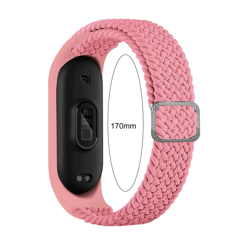 Nylon Wrist Strap For XiaoMi Mi Band 5 6 7 Adjustable Elastic Braided Wristband Replacement Bracelet Band For Mi Band 5 6 7 6