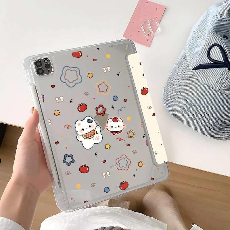 Rabbit Apple 3+Y Fold Acrylic Tablet Case - Enhanced Design with Durable Protection