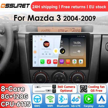Radio para Auto OSSURET con Sistema Inteligente Android 14 para Mazda 3 2004-2009, Reproductor Multimedia con Carplay, GPS, 4G, 6115 1