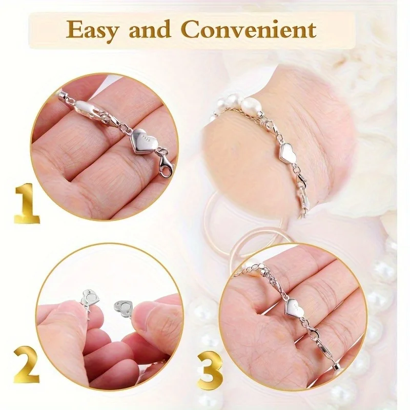 1pc Heart Magnetic Jewelry Connector Clasp Magnetic