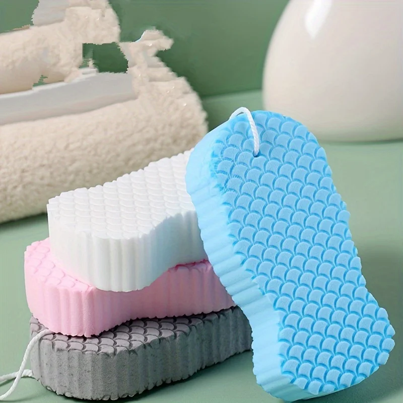 Cartoon Embossed Soft Scrubbing Sponge - Household Cleaning Tool