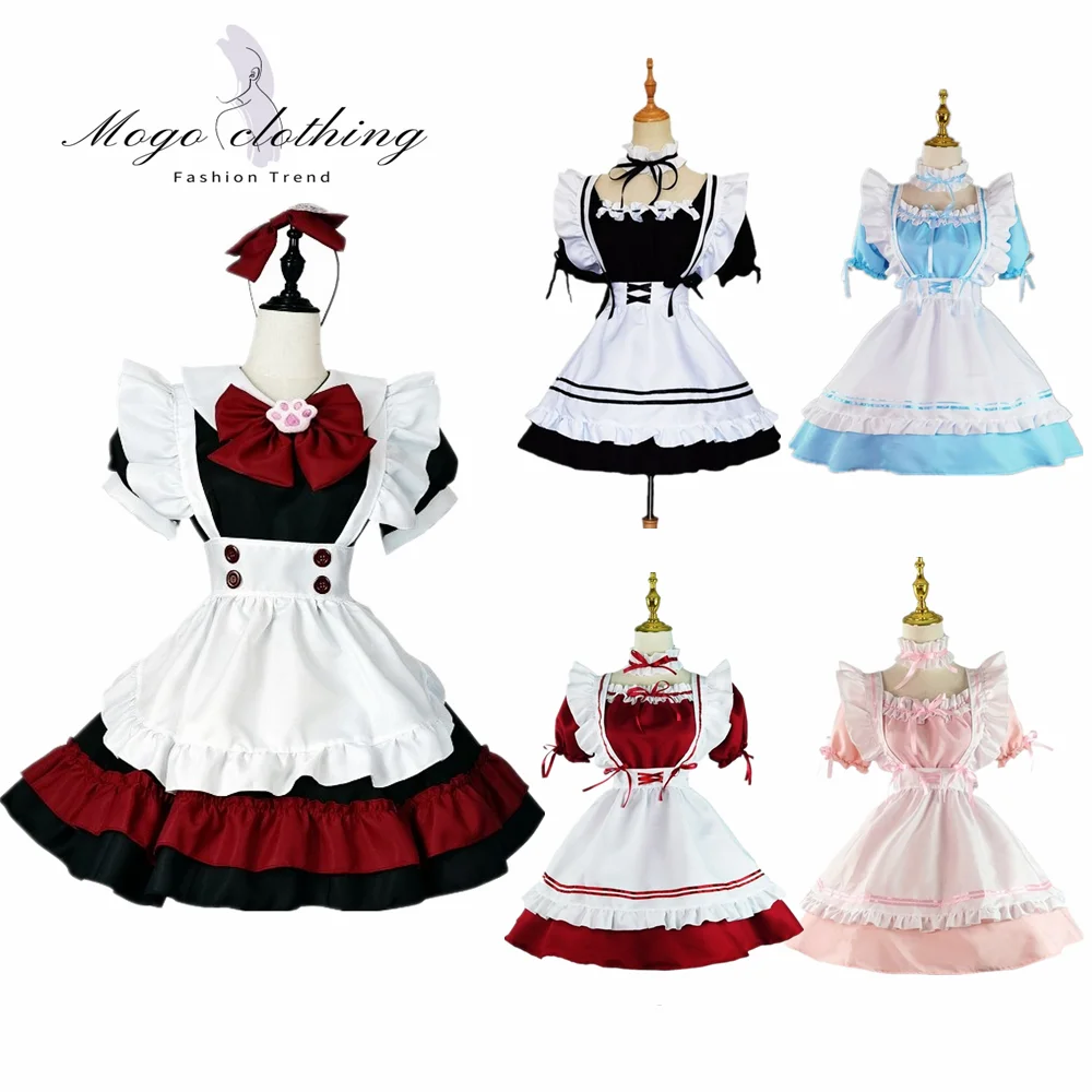 

2023Cute Lolita Babydoll Dress Girls Women Lovely Sexy Maid Outfit Halloween Cosplay Costume Animation Show Uniform Suits
