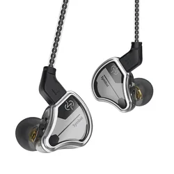 Hi - Fi In - Ear Noise - Cancelling Headphones with Detachable Cable for Musicians and Singers (Black no Mic)
