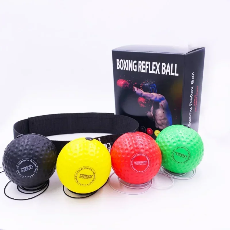 Boxing Speed Ball Head-mounted PU Punch Ball Sanda Training Hand Eye Reaction Home Sandbag Fitness Boxing Equipment