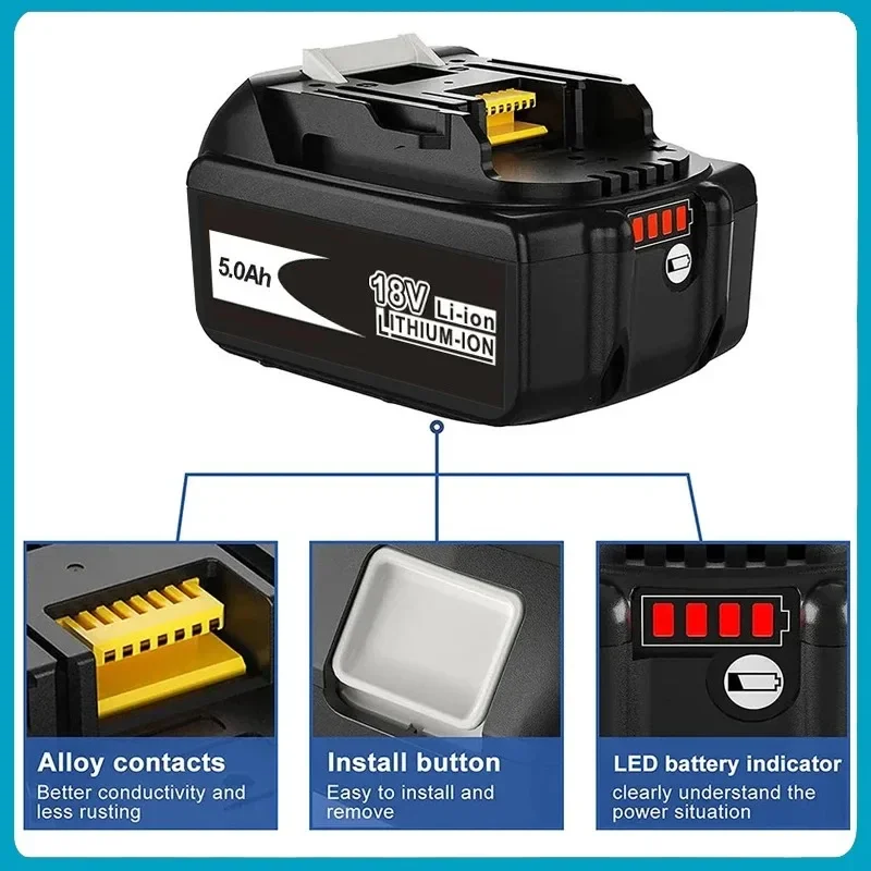 18V Battery For Makita 18 V Power Tools Replacement Accessories BL1860 BL1830 Li-ion Rechargeable batteries Pack charger