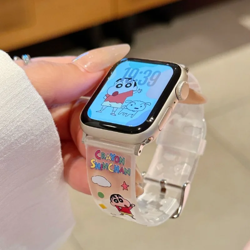 Crayon Shin-chan TPU Watchbands for iWatch S10 9 8 7 6 5 4 3