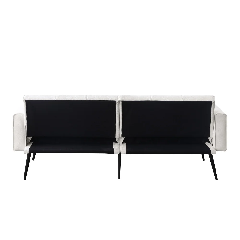 Futon-Schlafsofa, modernes 68-Zoll-Futon-Couch mit umwandelbarem Bett, Schlaf-Wohnzimmermöbel-Futon-Set – passend für kleine Räume – Detail 17