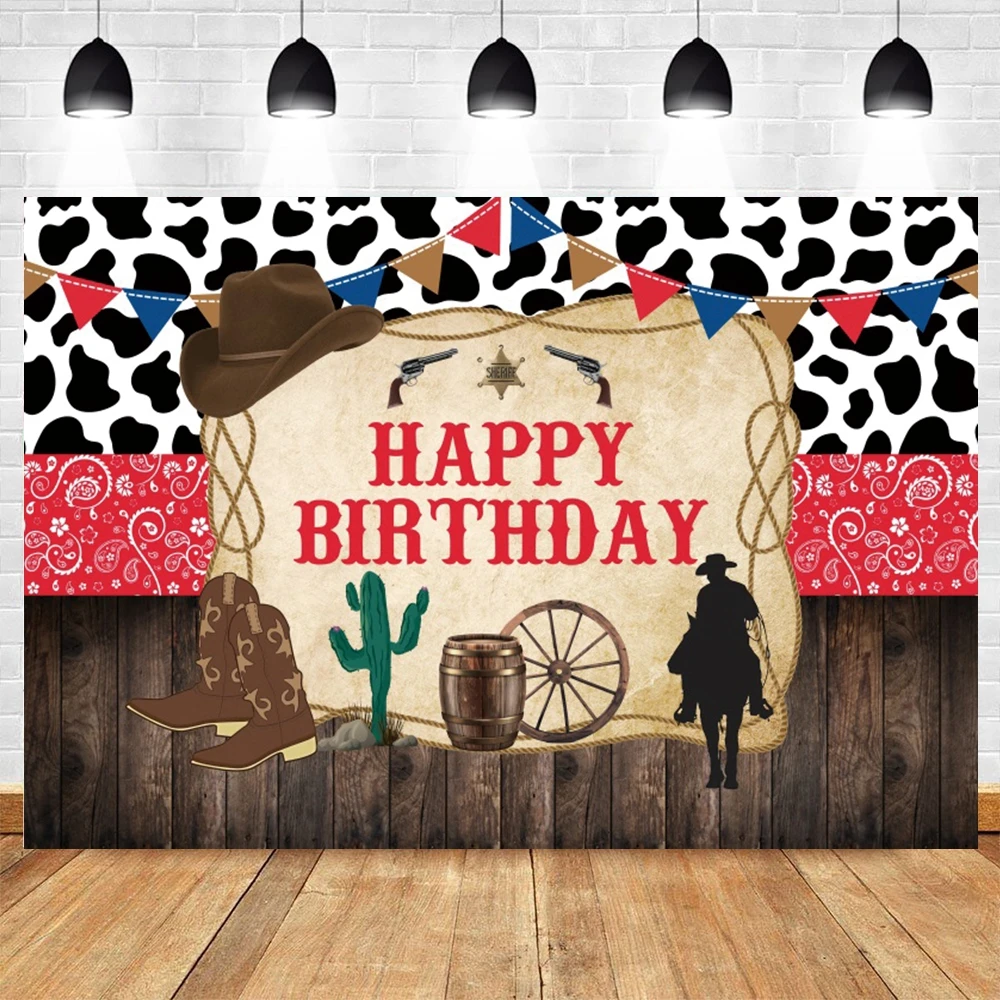 West Cowboy Boy Girl Birthday Party Decor Backdrop Baby Shower Autumn Farm Barn Horse Photography Background