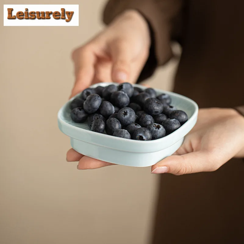 Wave Shaped Small High Footed Fruit Dishes Luxury Pastry Plate Dessert Candy Dish Household Sharing Plate Tea Services Supplies