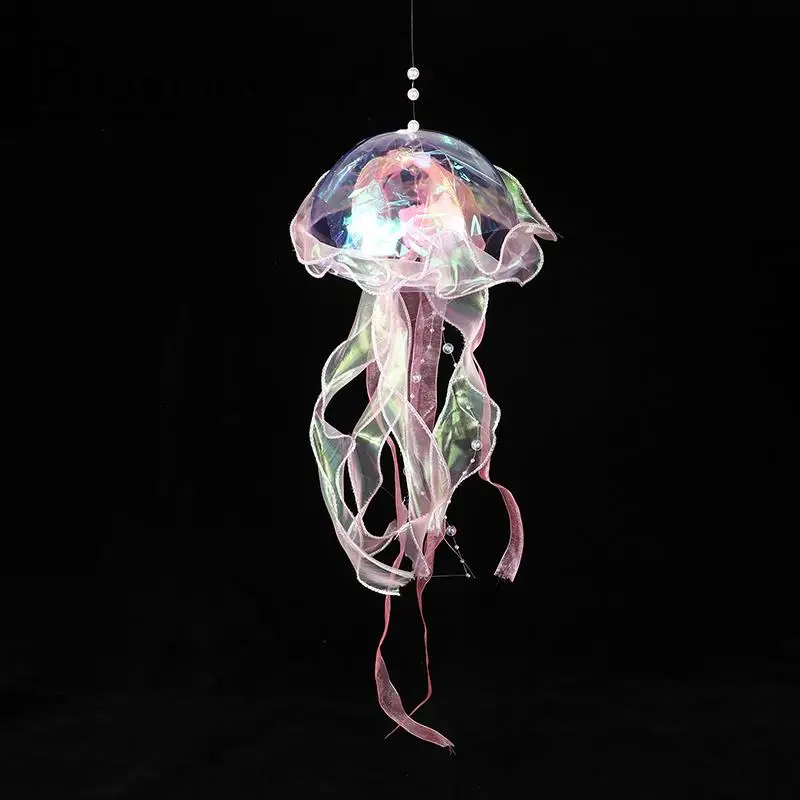 

1Pc Colorful Jellyfish Lamp Portable Flower Lamp Girl Room Atmosphere Decoration Lamp Bedroom Night Lamp Home Decoration Gifts