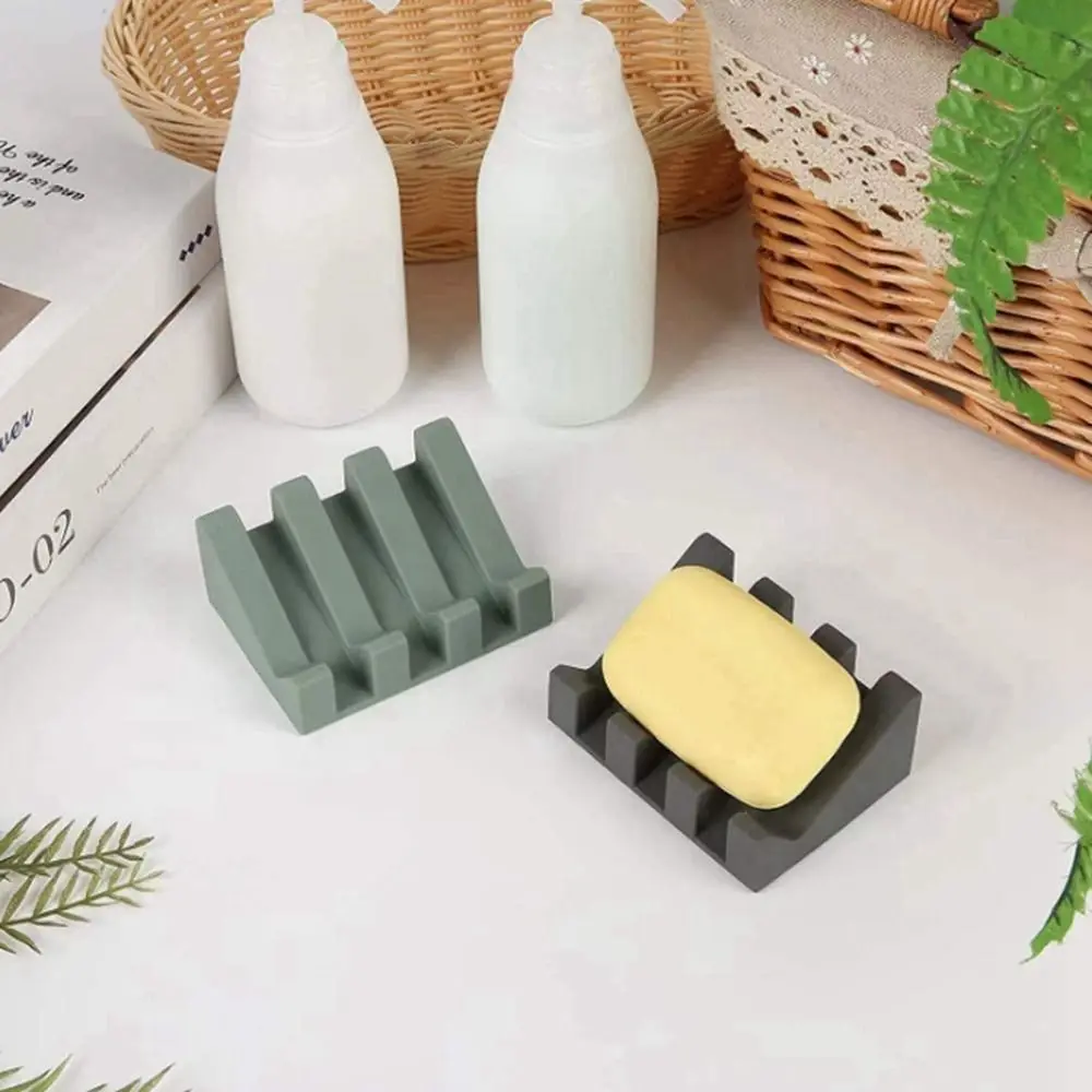 

1Pcs Creative Drying Tilt Drain Bathroom Accessories Flexible Storage Tray Storage Holder Soap Box Soap Dish