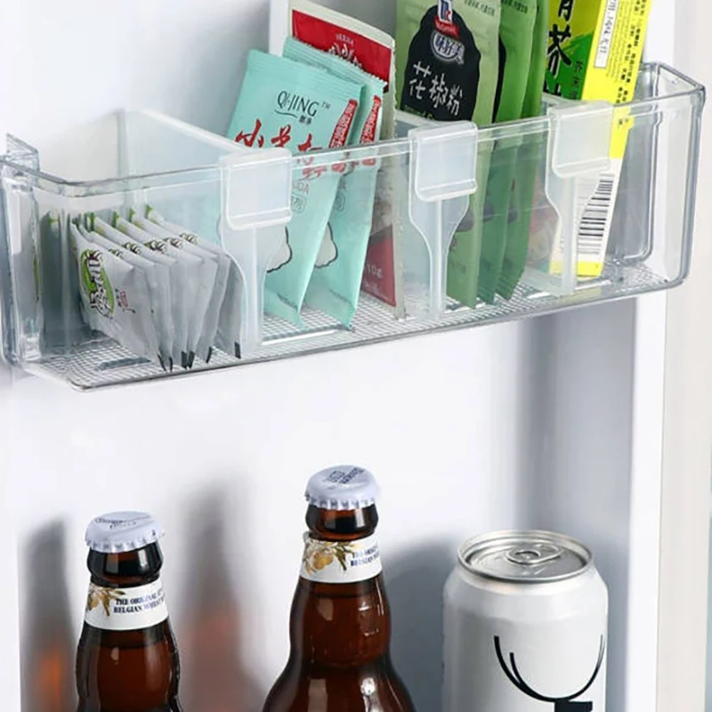 10 Pcs Refrigerator Partition Board Storage Retractable Plastic Divider Adjustable Partition Splint Kitchen Bottle Can Organizer
