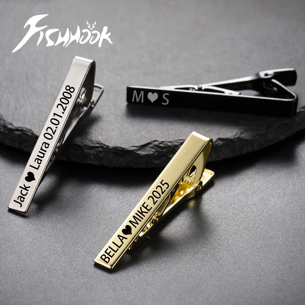 Jewelrywe Fermacravatta Sottile/Spilli per cravatta, Tie Clip da Uomo