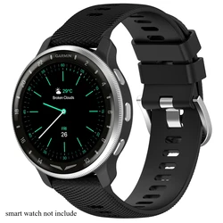 Universal Silicone Cross Pattern Watch Strap - Available in 18, 20, and 22MM - 20MM (Black)