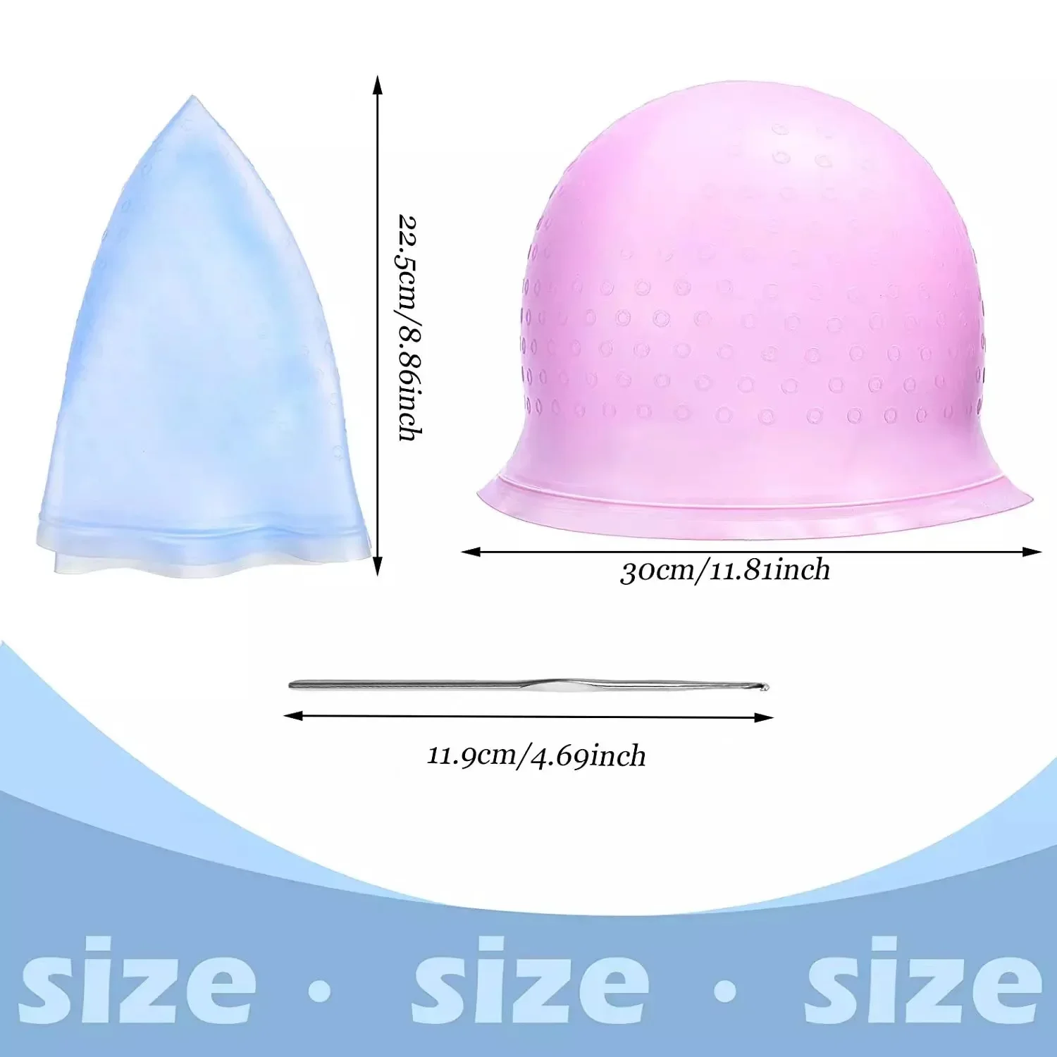 Silicone Cap for Scratches Hair Painting Hat for Scratches Silicone Meches Hair Coloring Hat for Highlighting Hood Hair Dye Cap 2