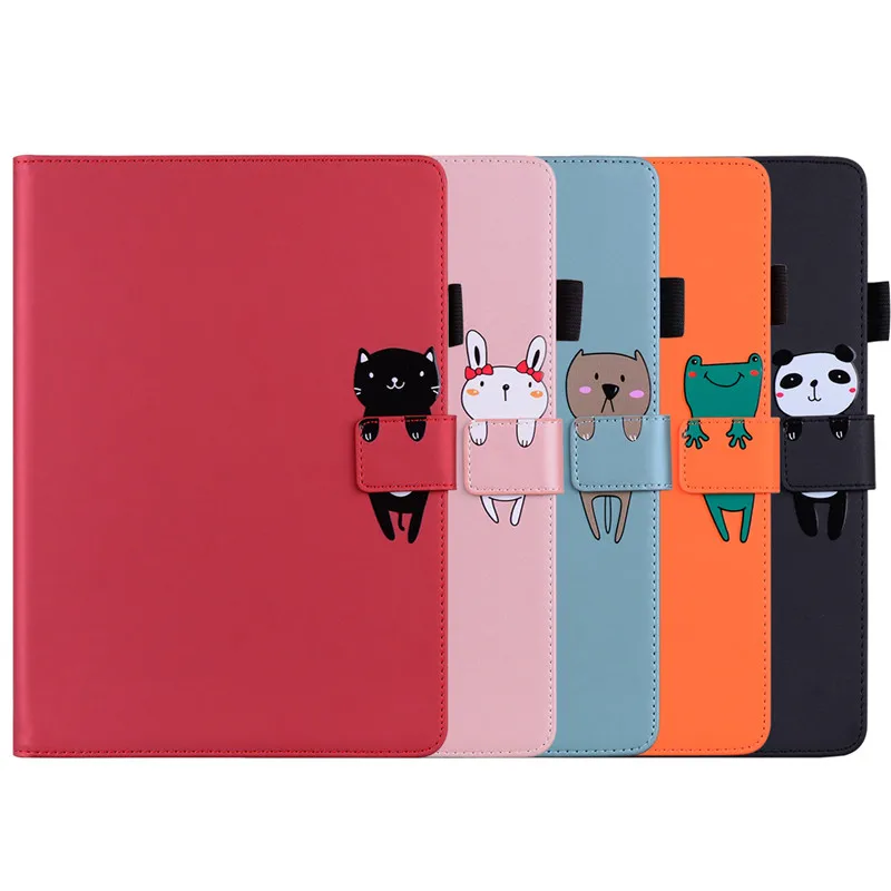 Tablet Funda For Realme Pad Case Cute Cartoon Wallet Flip Cover
