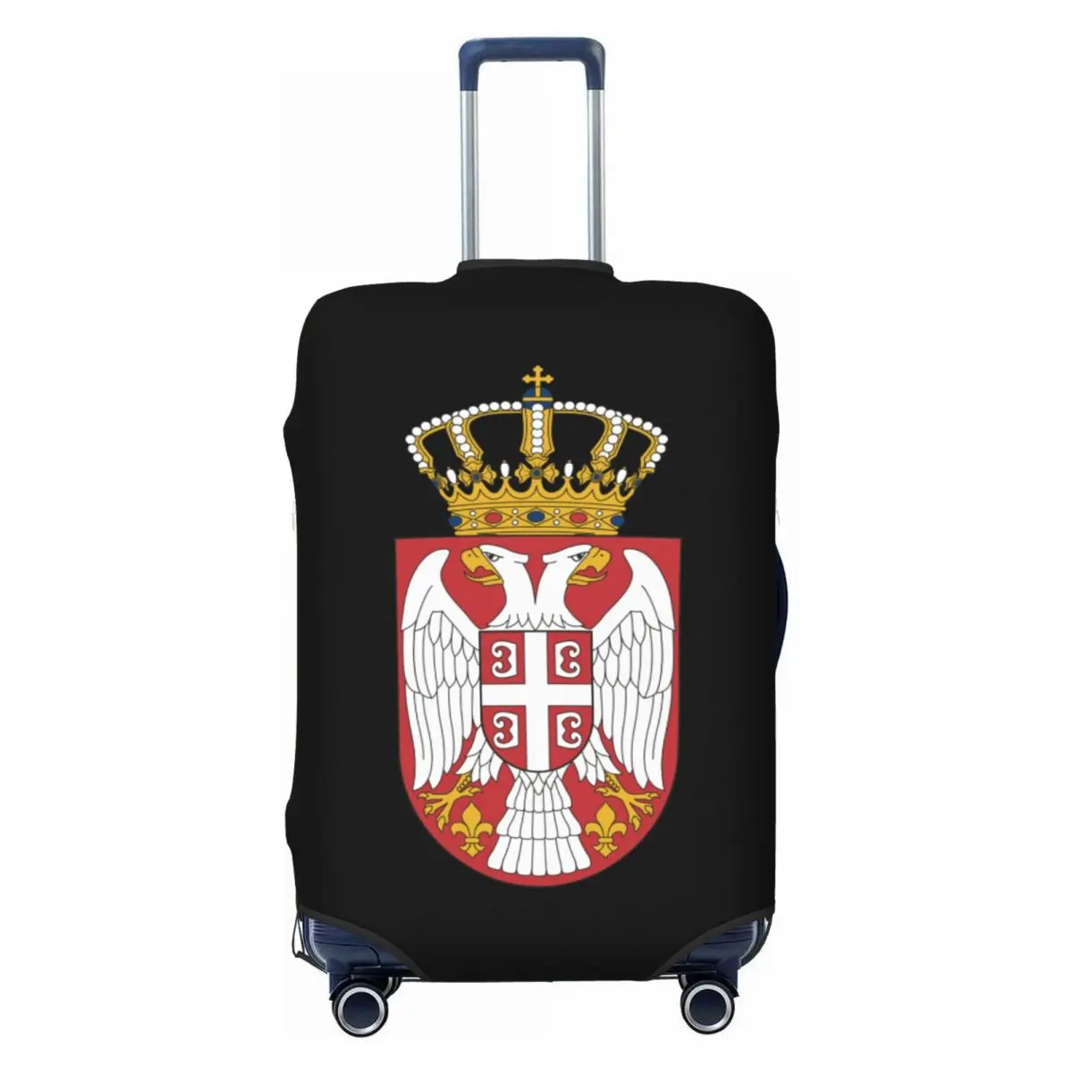 Coat Of Arms Of Serbia Luggage Cover Cute Serbian Proud Suitcase Protector Covers Suit For 18-32 inch