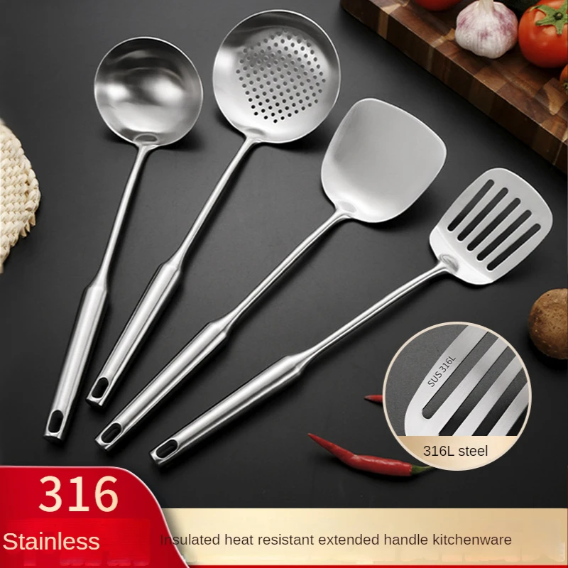 316 Stainless Steel Cooking Tools Kitchen Utensils Set Baking Pastry Tools  Spatula Spoon Turner Accessories