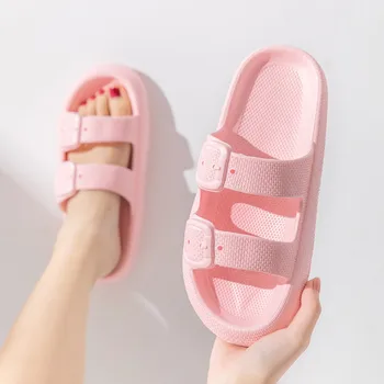 Comwarm 2025 New Women's Slippers Concise Outdoors Women's Sandals With Adjustable Buckle Leisure Light Female Beach Slippers