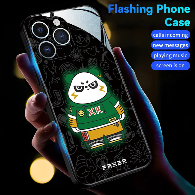 

Sport Trendy Mobile Phone Cases LED Luminous Calls income For OPPO All models Find X3 X5 F21 pro 5G F19 Plus F19 F19S K9 R17 K9x