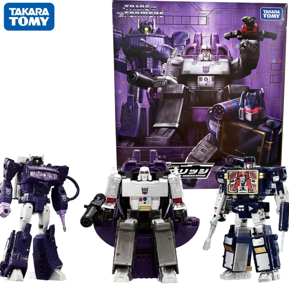 Takara Tomy Transformers Serie Di Acquisizione Drammatica Nemesis Bridge Megatron Soundwave Action Figure Model Toy Collection Hobby Gift