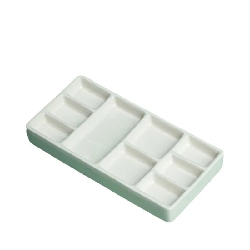 Ceramic Checkered Palette with Smooth Surface and Easy To Clean Material Strong and Durable for Mixing Adjustment Pigments