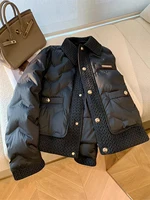 Manteaux matelassés en coton pour femmes, veste légère à col rabattable, à la mode, pour l'automne et l'hiver, vêtements d'extérieur chauds pour femmes 2