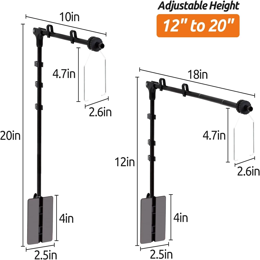 Wall Mounted Reptile Light Stand Adjustable Heating Lampshade Holder for Amphibious Glass Terrarium Tank Cage Lizard Accessories