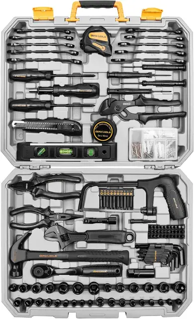 Drill Set DEKOPRO 150 Piece Home Repair Tool Set With Plastic