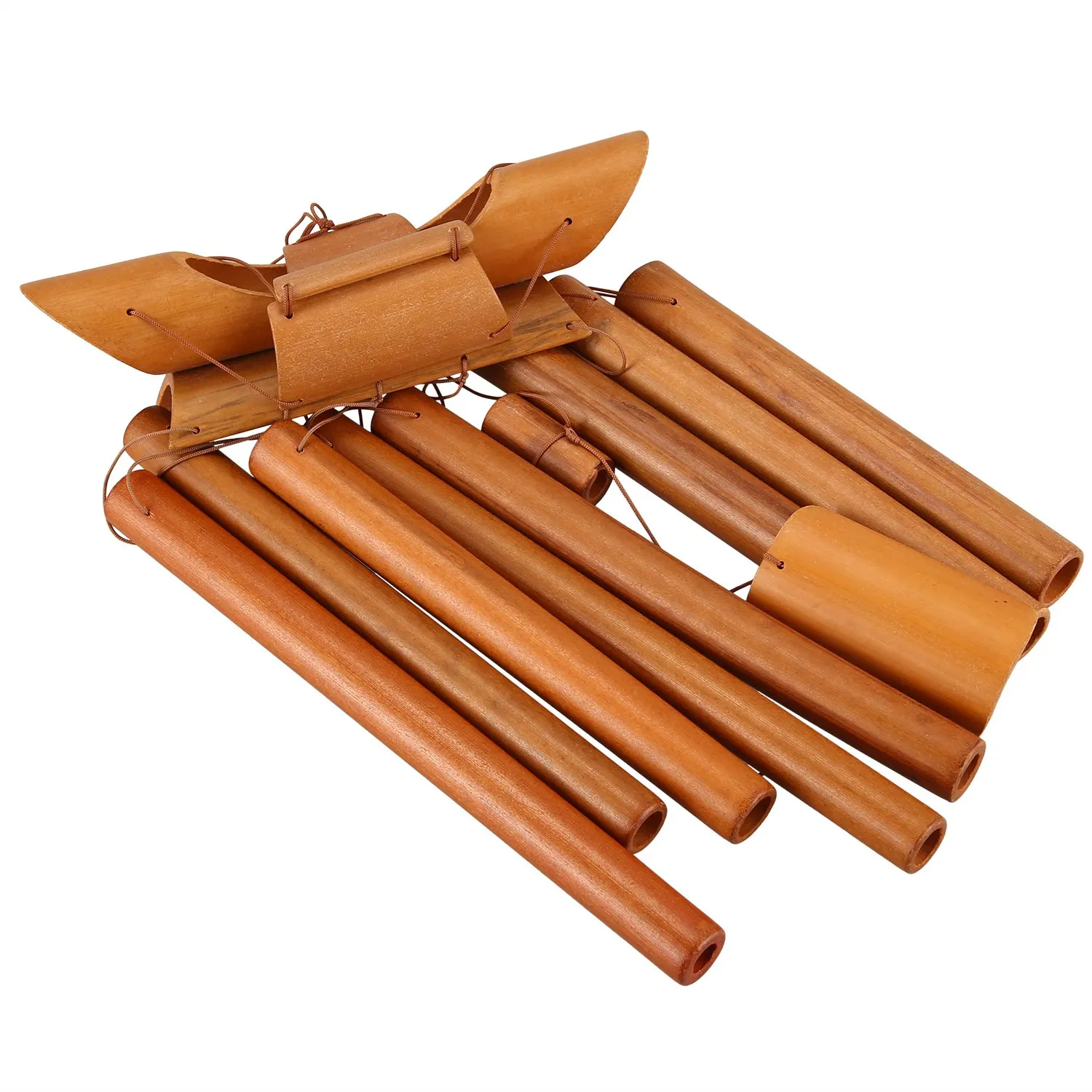 Bamboo Wind Chime Handmade Natural Ring Home Decor Wind Chime Hanging Ornament Outdoor Yard Wind Bell 3
