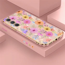 Elegant Plating Flower Shockproof Silicone Phone Case - SamsungA02S (Pink - 172)