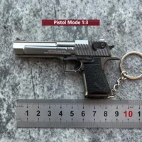 1:3 Desert Eagle Pistol Alloy Mini Gun Model Keychain Gold-plated Bag Pendant Detachable Toy Gun For Adult Kids Gift 1