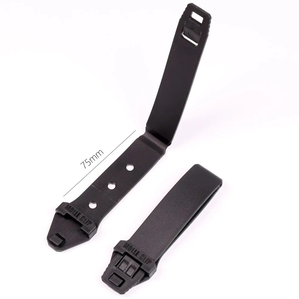 Short 3 Inch MOLLE Kydex OTW Clip Belt Loop With Assemble Hardware To Integrate Accessory Pockets and Pouches Onto Packs Vest