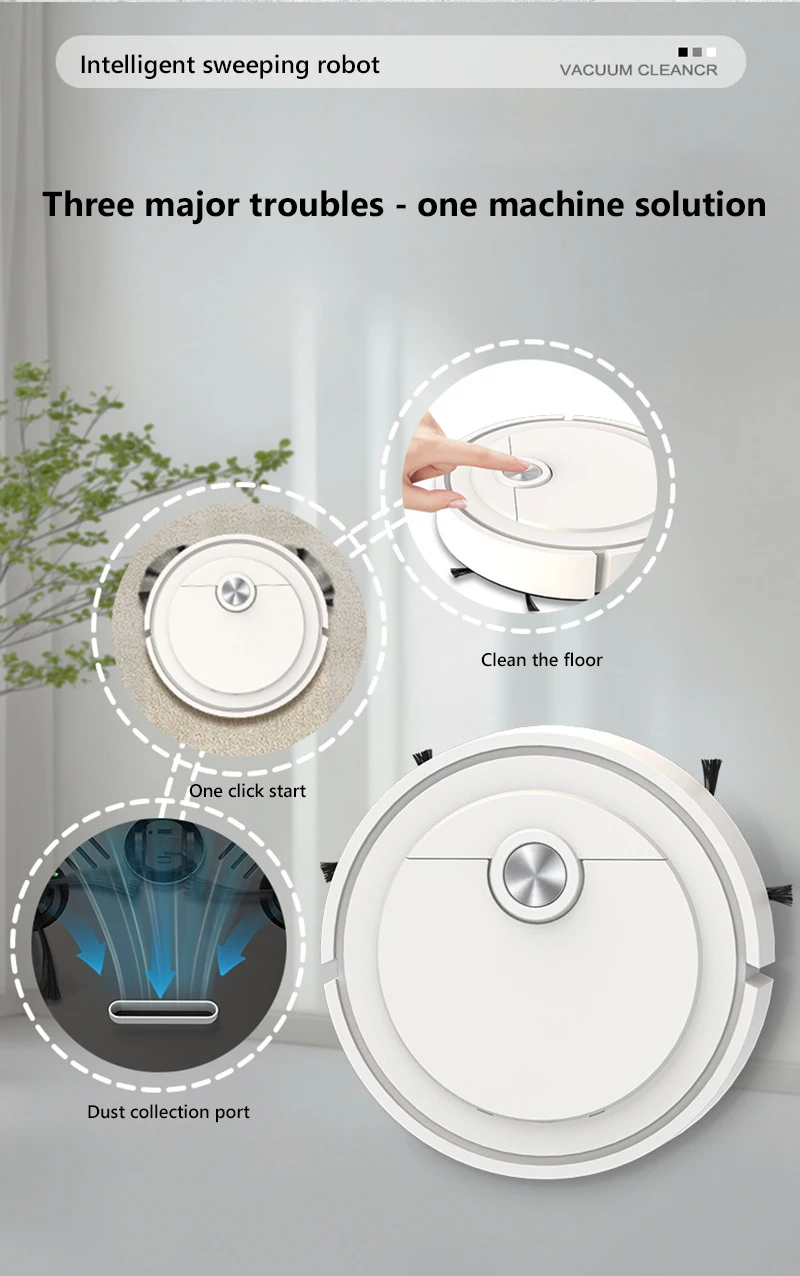 Description Picture 5 of itemSweeping Robot Vacuum Cleaner Mopping 3-in-1 Smart Automatic Vacuum Mop Robot Portable Sweeping Machine Home Cleaning Appliances
