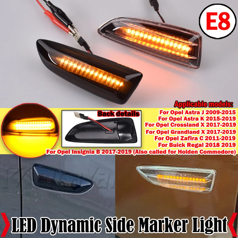 2 Uds Dinámica Que Fluye Luz LED De Intermitente Indicador Lateral Secuencial Luz Intermitente