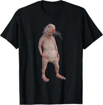 I Really Like Naked Moles, Okay? Funny Naked Mole Rat T-shirt Short Sleeve Crew Neck Loose Shirt Funny Funny Evil Clothing Women 1