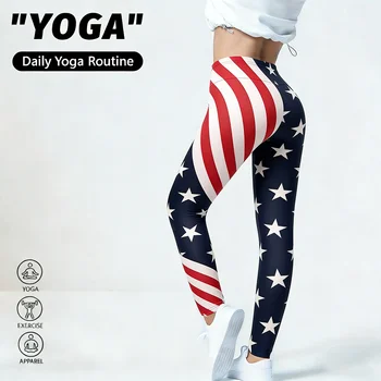 Womens Yoga Pants Gym Leggings High Waisted Elastic Leggings prints Buttocks Running Fitness Sports Casual Pants Sports Wear 1