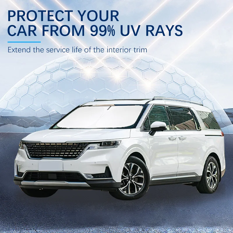 Windshield Sun Shade Car Windshield SunShade Sun Visor Foldable Parasol Blocks UV Rays KIA Carnival Sedona KA4