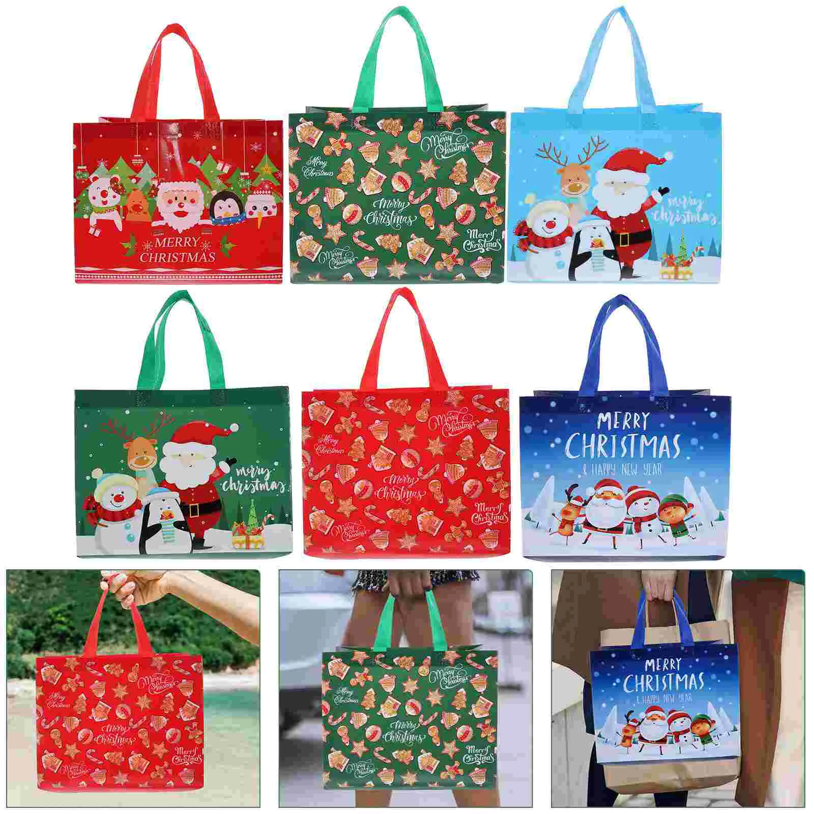 

6 шт., пакеты для подарков на Рождество, 8 шт.